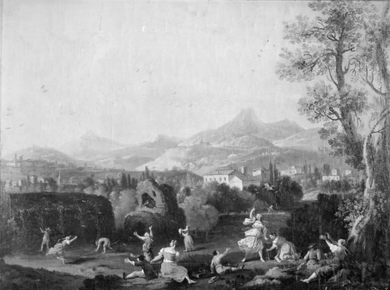 Paesaggio con cattura di uccelli - National Gallery di Danimarca, attribuito